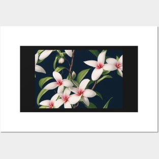 Botanical Drawing of a Frangipani Posters and Art